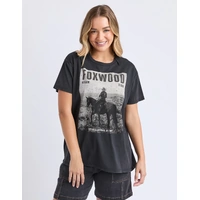 Foxwood Rodeo Tee - Washed Black