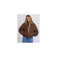 Foxwood Evie Suede Bomber - Chocolate