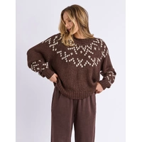 Foxwood Polar Knit Crew - Coffee