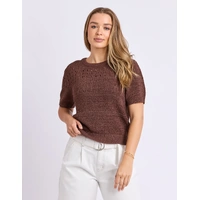 Foxwood Sable Knit Top - Chocolate