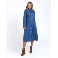 Foxwood Genevieve Denim Dress - Mid Blue