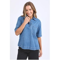 Foxwood Monte Shirt - Mid Blue
