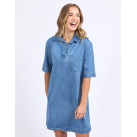 Foxwood Monte Shirt Dress - Mid Blue