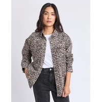 Foxwood Leopard Denim Shirt - Leopard Print