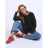Foxwood Jayne Throw On Top - Black