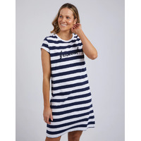 Foxwood Signature Tee Dress - Navy & White Stripe