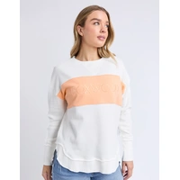 Foxwood Simplified Tonal Crew - Vintage White & Peach