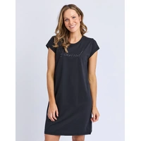 Foxwood Signature Embroidery Tee Dress - Black