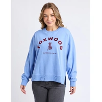 Foxwood Effortless Contrast Crew - Azurine Blue