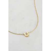 Zafino Letter Necklace - Gold U