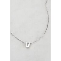 Zafino Letter Necklace - Silver V