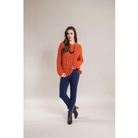 Vassalli-Skinny Leg Ankle Grazer Jean With Cuff Button-Ink Denim