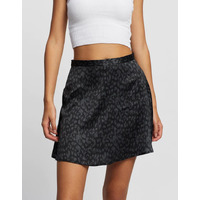 Silent Theory-Animal Midi Skirt-Black