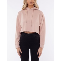 Silent Theory-Cropped Hoody-Dusty Pink