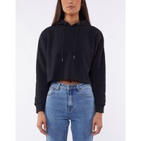 Silent Theory-Cropped Hoody-Washed Black