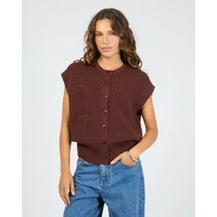 Silent Theory Elara Vest Top - Cherry