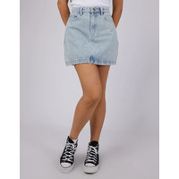 Silent Theory Leading Denim Skirt Clean - Light Blue