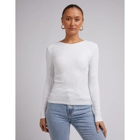 Silent Theory Rib L/S Tee - White