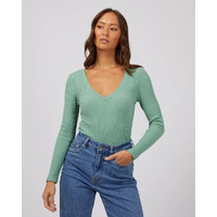 Silent Theory Lily Long Sleeve Top - Sage