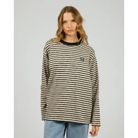 Silent Theory Foundation Stripe L/S Tee - Black