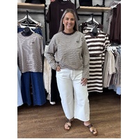 Silent Theory Foundation Stripe L/S Tee - Chocolate