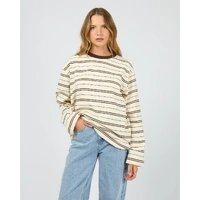Silent Theory Stripe Long Sleeve Tee - Chocolate