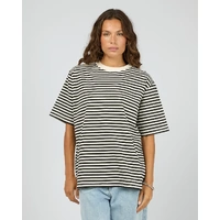 Silent Theory Stripe Short Sleeve Tee - Black