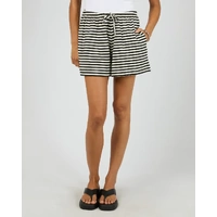 Silent Theory Stripe Tie Waist Short - Black