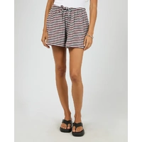 Silent Theory Stripe Tie Waist Short - Light Blue