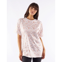 Little White Lie- Remi Leopard Tie Tee-White