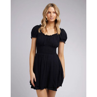 All About Eve Aria Washed Mini Dress - Black