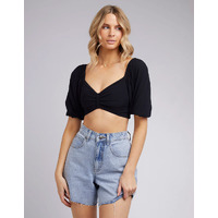 All About Eve Aria Washed Top - Black