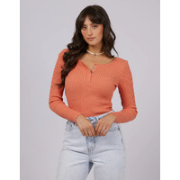 All About Eve Allana Rib Top - Peach