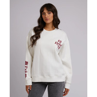 All About Eve Julia Oversized Crew - Vintage White
