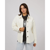 All About Eve Emma Cord Shacket - Vintage White