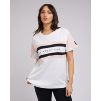 All About Eve Base Contrast Tee - Vintage White