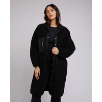 All About Eve Active Teddy Longline Jacket - Black