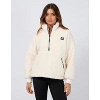 All About Eve Amara Quarter Zip Teddy - Vintage White