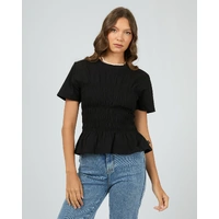 All About Eve Lipa Ruched Top - Black
