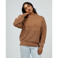 All About Eve Vital Washed Knit Crew - Tan