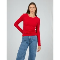 All About Eve Kylie Long Sleeve Top - Scarlet
