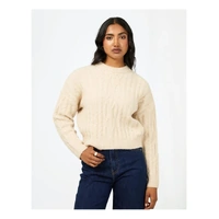 All About Eve Margaux Cable Knit - Vintage White