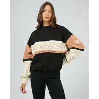 All About Eve Performance Slouch Panel Crew - Black