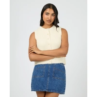 All About Eve Aya Knit Vest - Vanilla