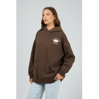 All About Eve Montana Relaxed Hoodie - Brown