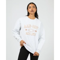 All About Eve Avenue Relaxed Crew - Snow Marle