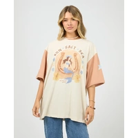 All About Eve Sun Salt Sea Oversized Tee - Vanilla