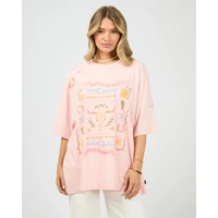 All About Eve Aloha Howdy Oversized Tee - Pale Pink