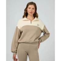 All About Eve Luxe Active Quarter Zip - Stone