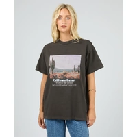 All About Eve Liberty Road Relaxed Tee - Washed Black